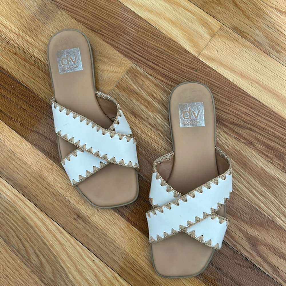 Miguel Crisscross Flat Slide Sandals